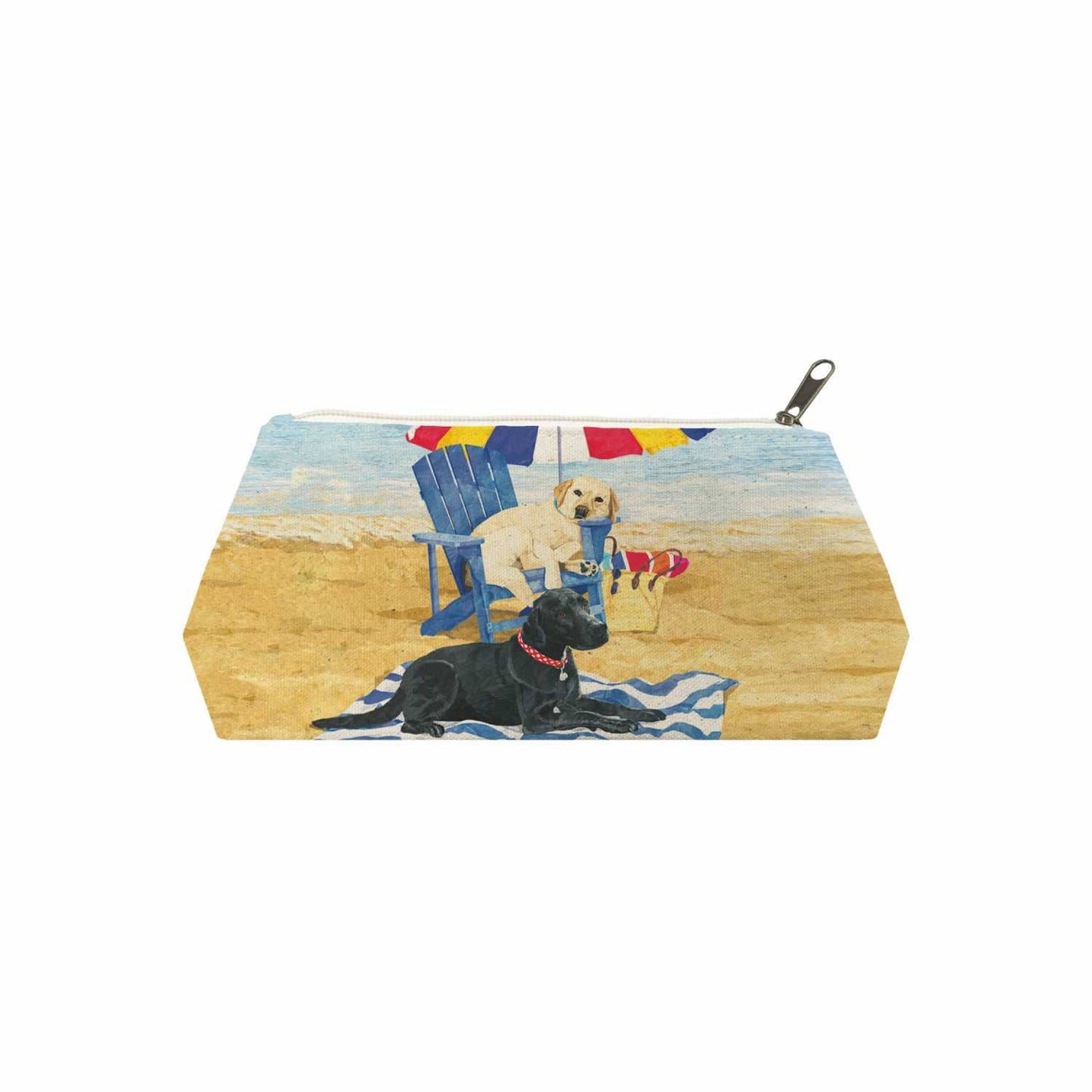 CANVAS COSMETIC BAG (MED)- DOG DAYS OF SUMMER