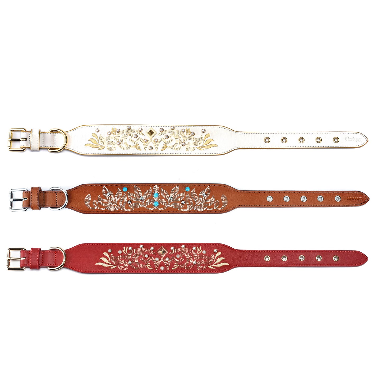 Tan/Brown Collar Western Style Premium Leather Collar - Western Style