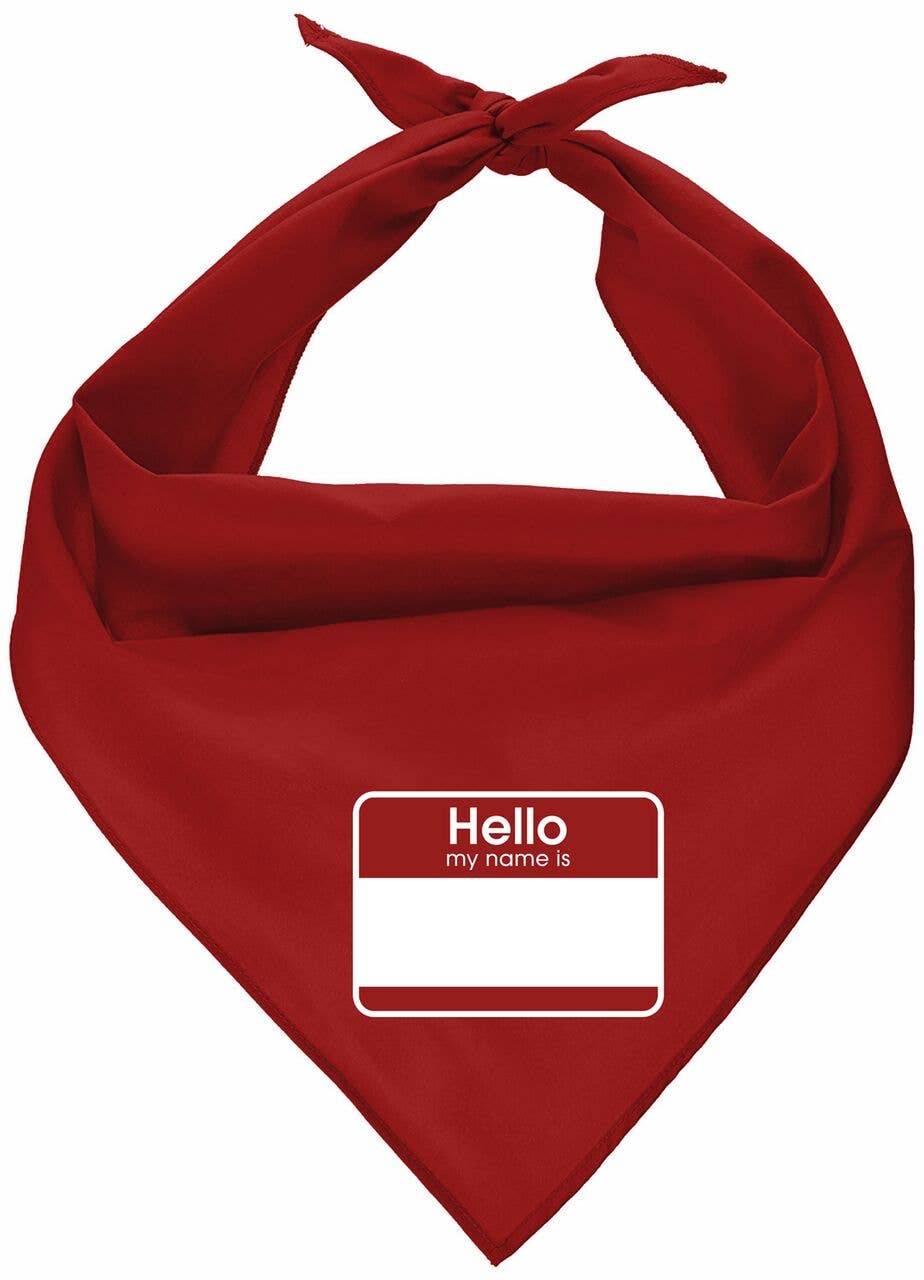 Hello My Name Is Bandana – Personalized Dog Bandana for Pets