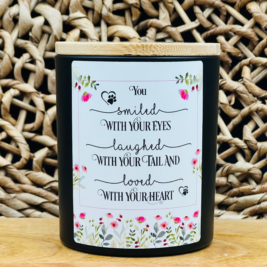 Dog Sympathy Candle - Bamboo Sealed Lid