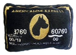 Americanine Express Bark Card Plush Squeaky Dog Toy – Fun Pet Chew Plaything