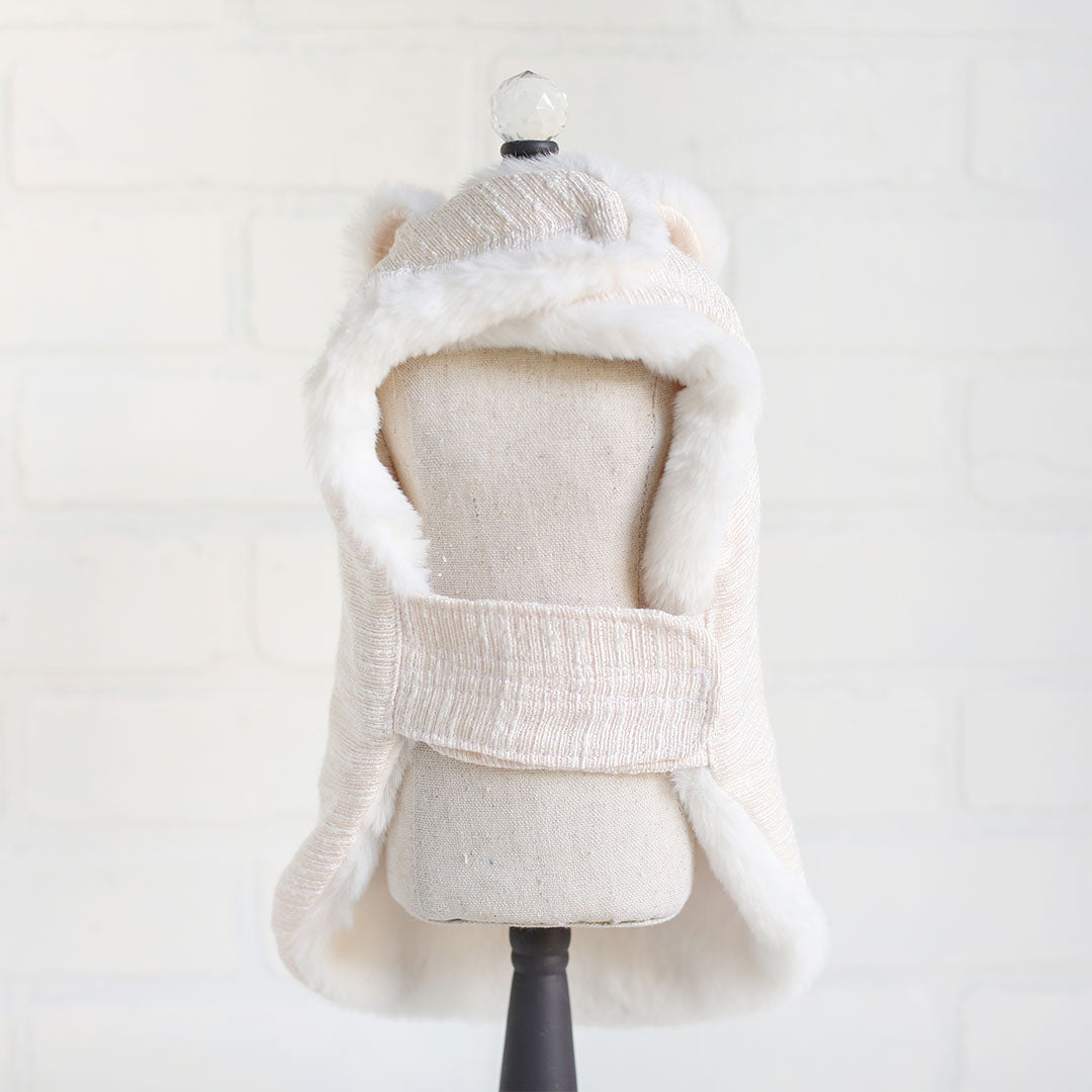 Warm & Stylish Zha Zha Dog Coat: Tweed with Faux Fur Lining