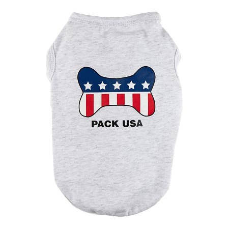 HIP DOGGIE PACK USA DOG T SHIRT