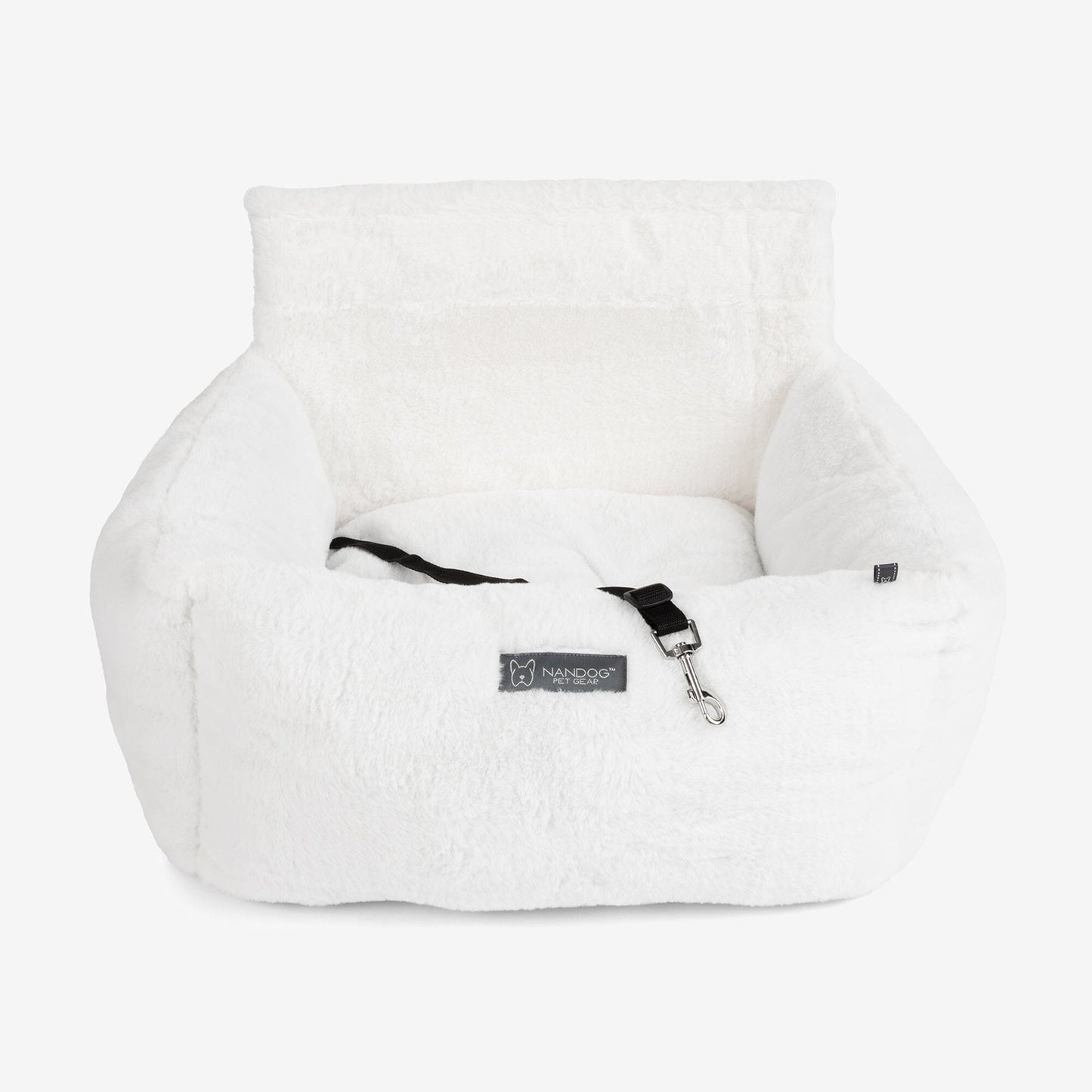 Luxurious Ivory Cloud Dog Car Seat for Safe, Cozy Medium Pet Travel