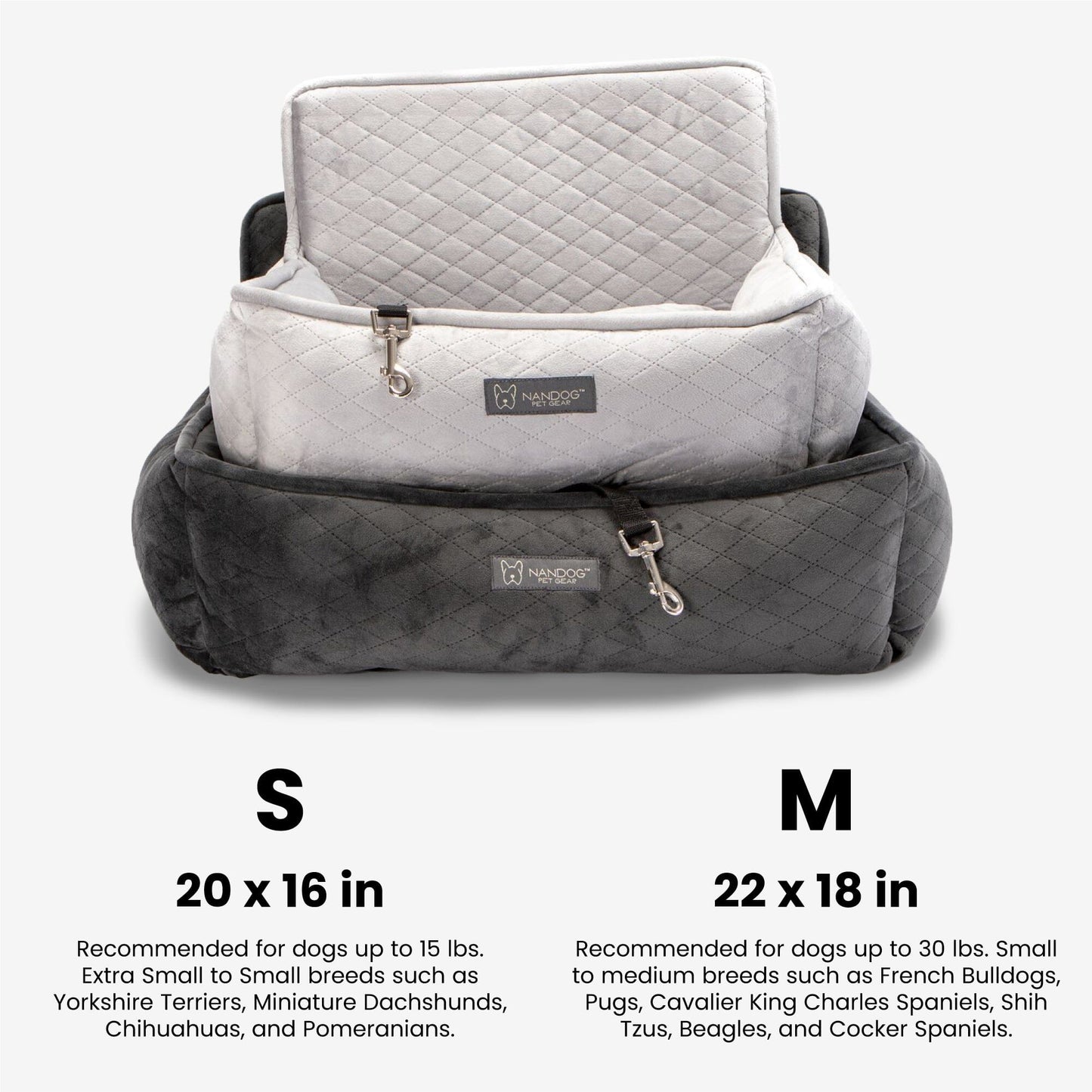 Secure Gray Medium Dog Car Seat for Safe and Comfortable Rides