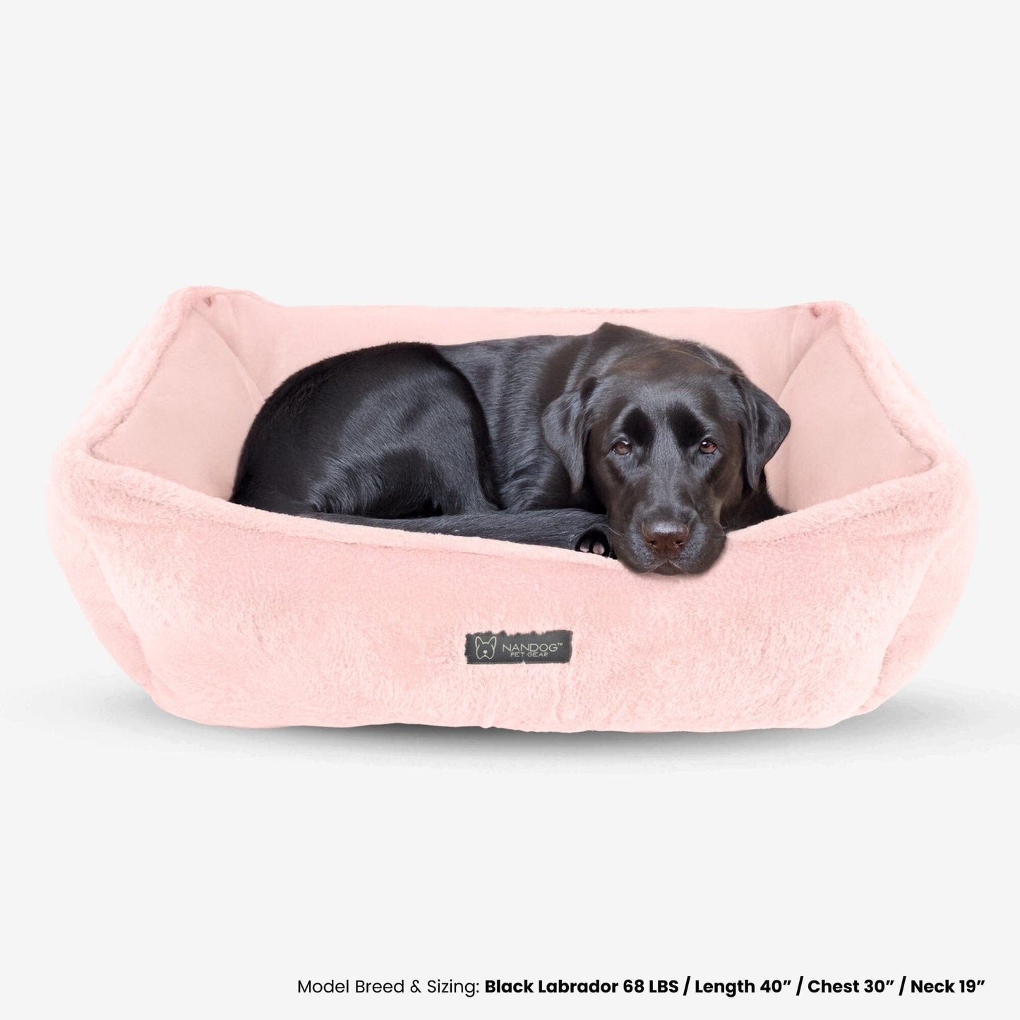 Luxurious Reversible Cloud Pet Bed: Soft Blush Pink, Durable, All Sizes