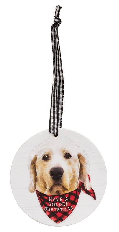 "Winter Wonder-Lab" Round Ornament, 3 Assorted