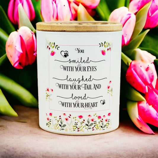 Dog Sympathy Candle - Bamboo Sealed Lid