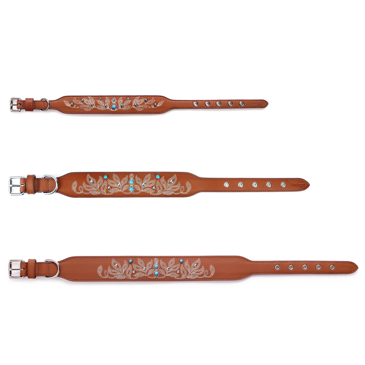 Tan/Brown Collar Western Style Premium Leather Collar - Western Style