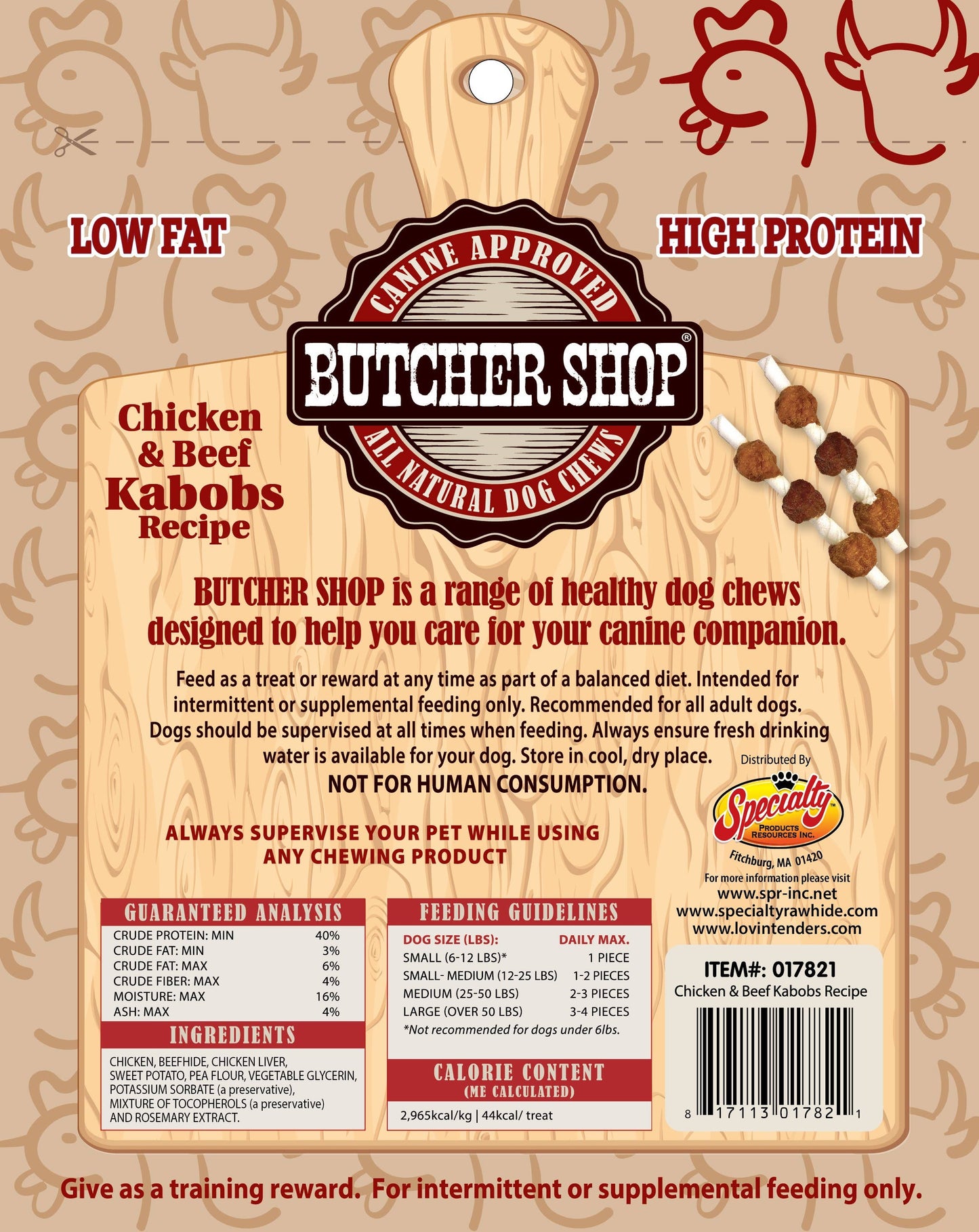 Butcher Shop Chicken & Beef Kabobs, 25-Pk