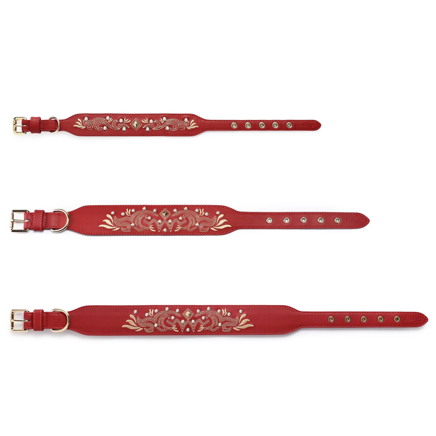 Red Collar Western Style Premium Leather Collar