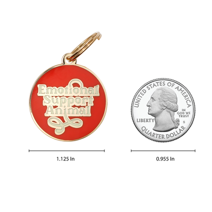 Emotional Support Animal Pet ID Tag Free Engraving