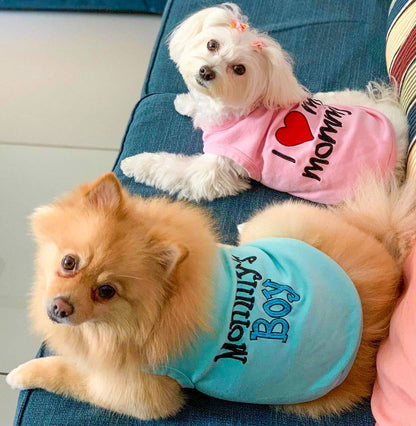 Mommy's Boy Dog T-Shirt – Cute Pet Outfit for Dogs