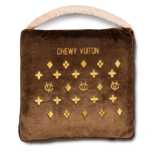 Luxury Brown Chewy Vuiton Designer Pet Bed for Dogs and Cats