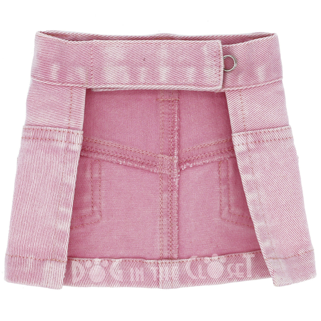 Adorable Pink Jane Denim Dog Skirt, Velcro Closure, Perfect for Stylish Pups