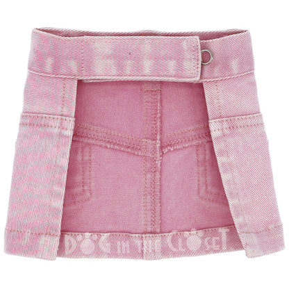 Adorable Pink Jane Denim Dog Skirt, Velcro Closure, Perfect for Stylish Pups