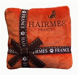 Luxury Designer Style Hairmes Pet Bed for Pampered Pups, Cozy Square Cushion