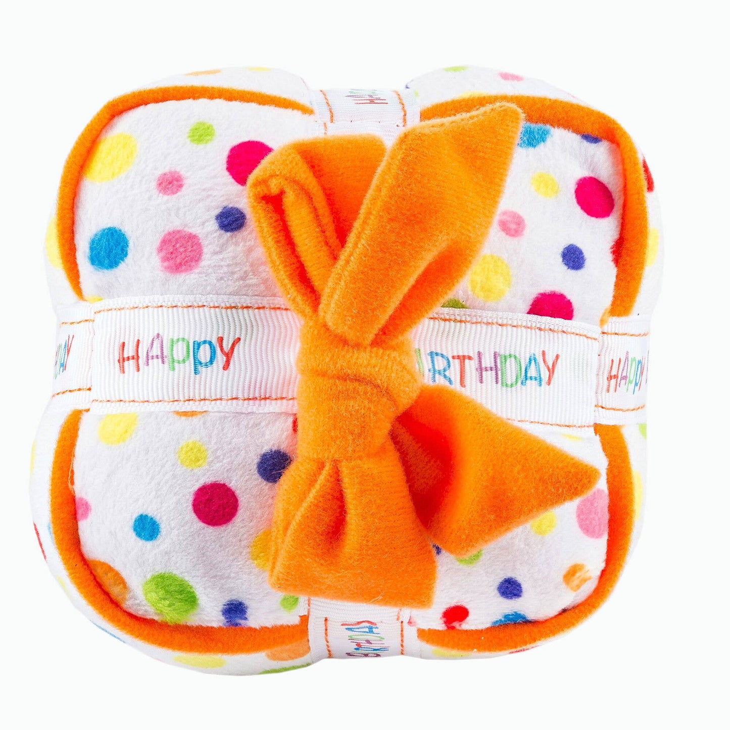 Haute Diggity Dog Plush Happy Birthday Gift Box Squeaker Toy for Pups
