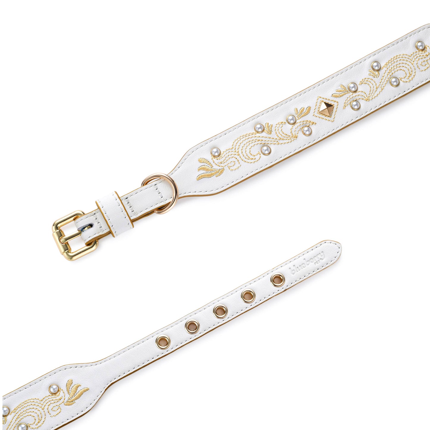 White Collar Western Style Premium Leather