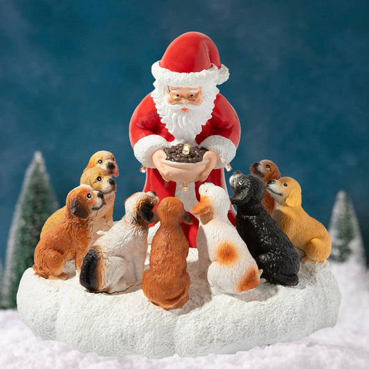 Santa’s Light Of Hope- A Dog’s Christmas Wish Inspirational Collectible Figurine- Helps Feed Shelter Dogs in Need -Faire