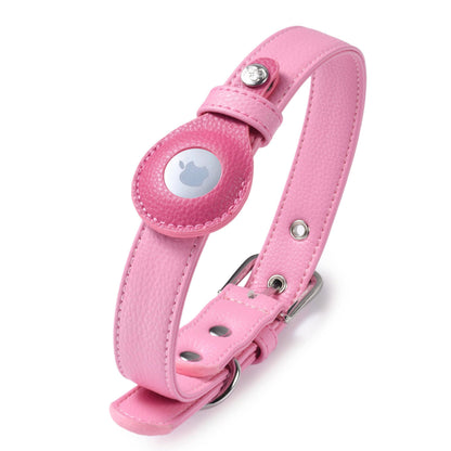 Silver-Powered Freshness Microfiber Vegan Leather AirTag Dog Collar