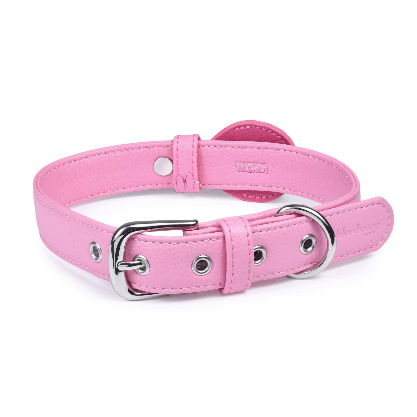 Silver-Powered Freshness Microfiber Vegan Leather AirTag Dog Collar