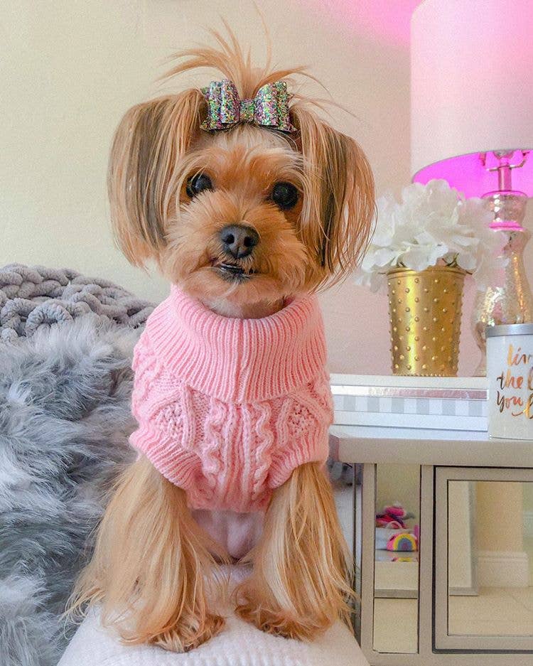 Cable Knit Sweater Blush Pink – Warm, Soft & Fashionable