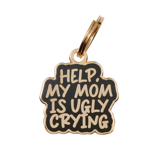 Ugly Crying Pet ID Tag -Free Engraving
