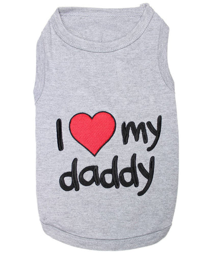 I Love Daddy Dog T-Shirt – Adorable Pet Tee for Dogs