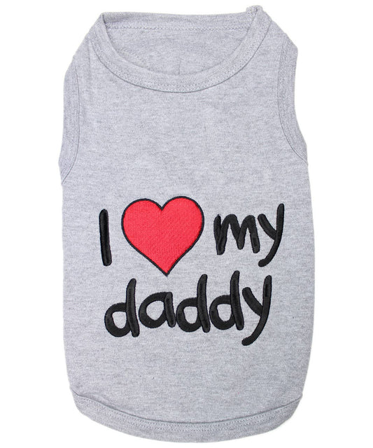 I Love Daddy Dog T-Shirt – Adorable Pet Tee for Dogs