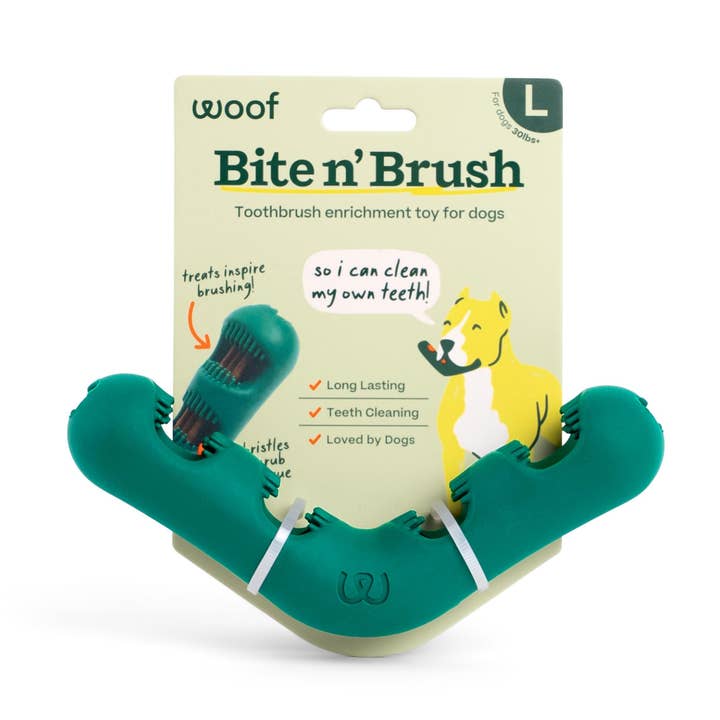 Bite n' Brush Dog Toy by Woof