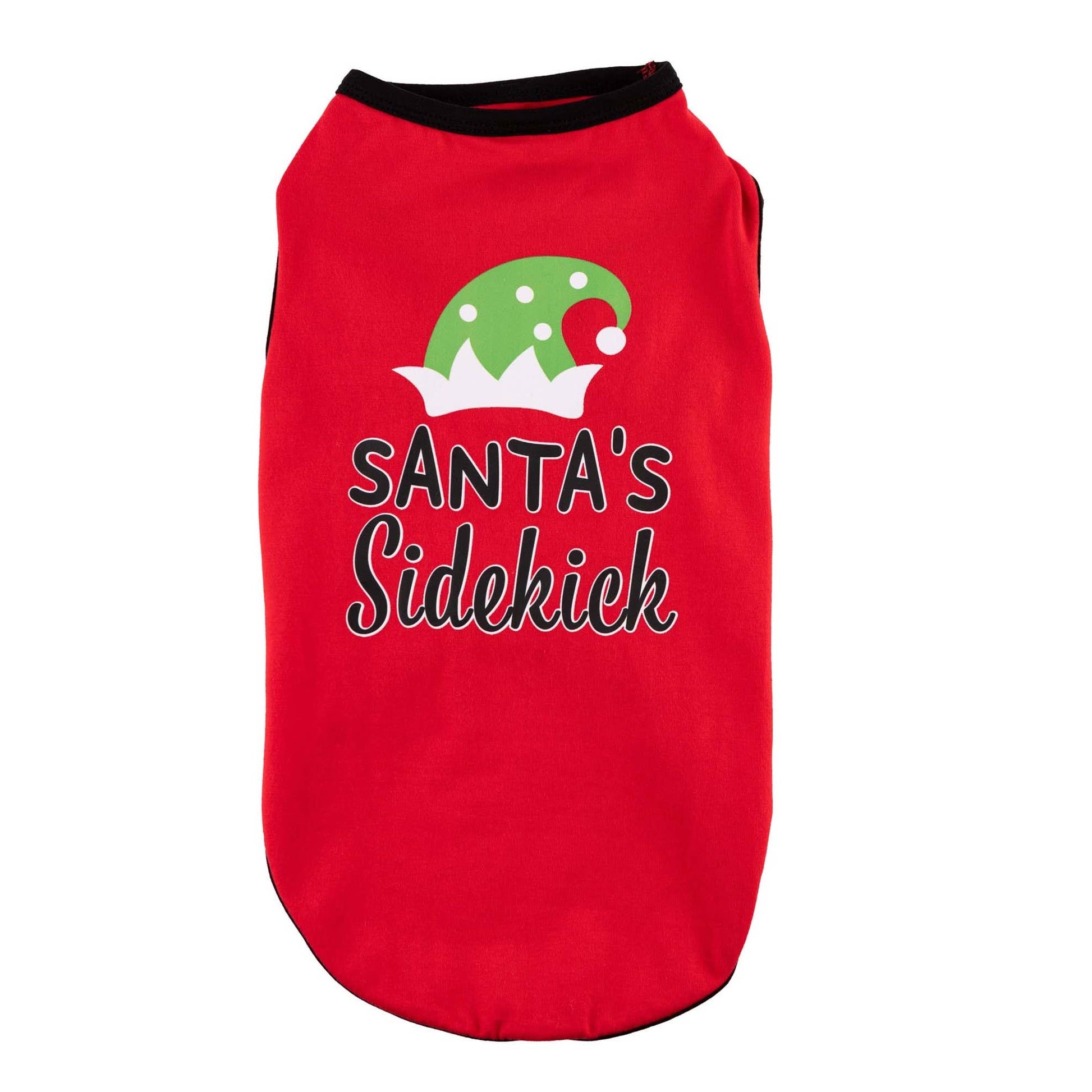 Festive Santa's Sidekick Christmas Dog Tank – Reflective, Sleeveless, Odor-Free