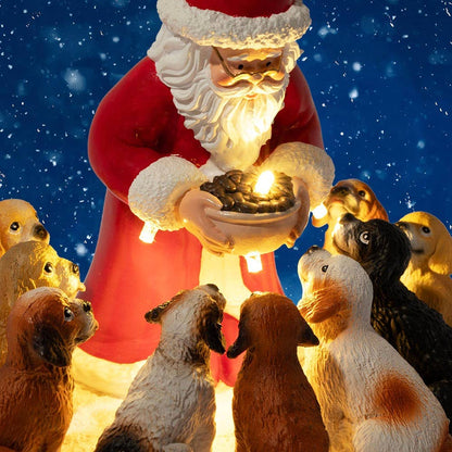 Santa’s Light Of Hope- A Dog’s Christmas Wish Inspirational Collectible Figurine- Helps Feed Shelter Dogs in Need -Faire