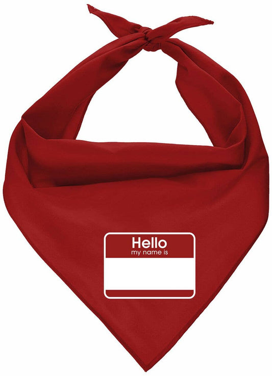 Hello My Name Is Bandana – Personalized Dog Bandana for Pets
