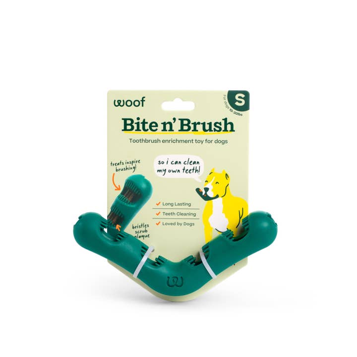 Bite n' Brush Dog Toy by Woof