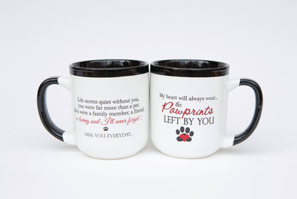 Pawprints Left By You Pet Sympathy Ceramic Mug  6108