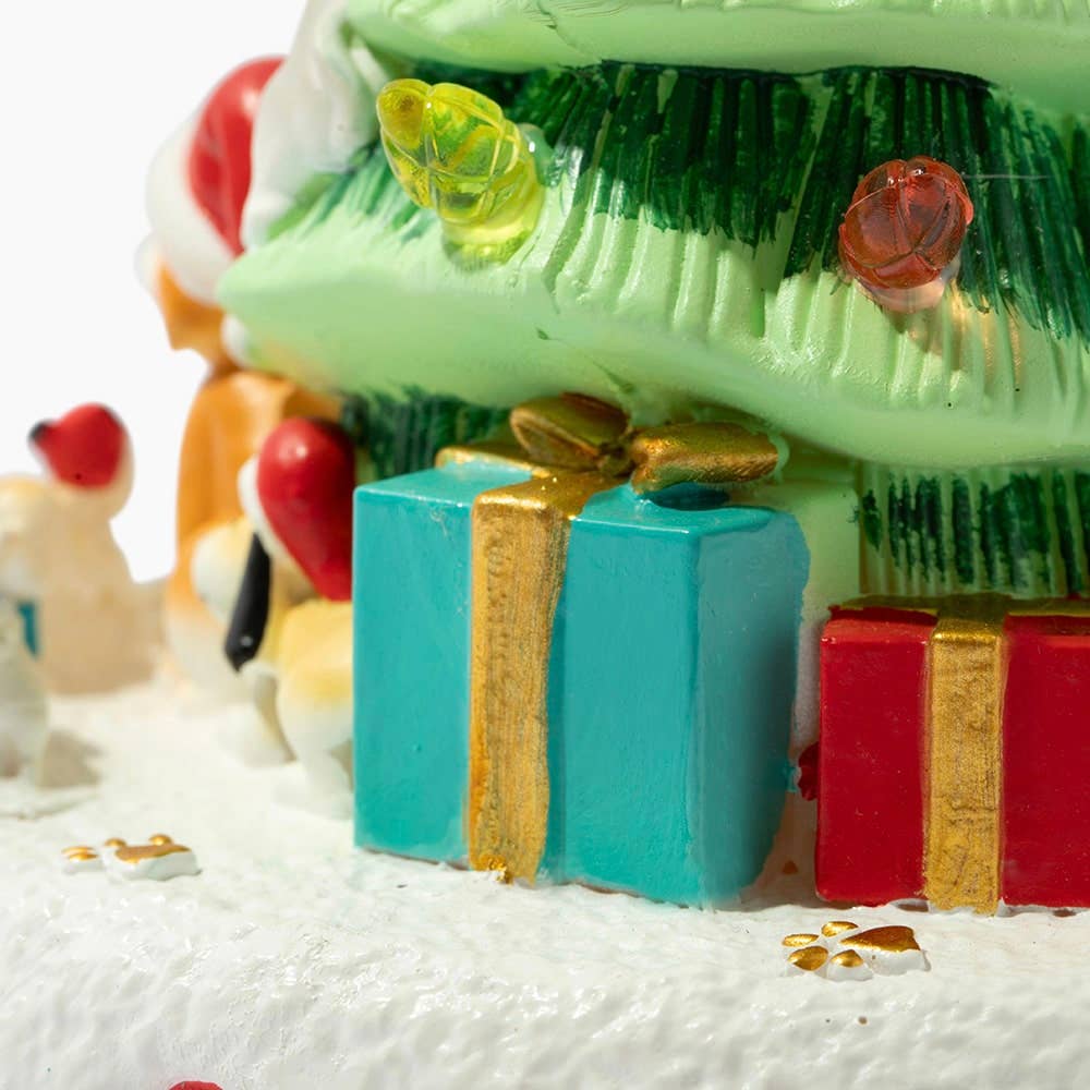 My Christmas Wish Is A Forever Home For Every Dog- Hand Crafted Light Up Resin Christmas Tree -Faire