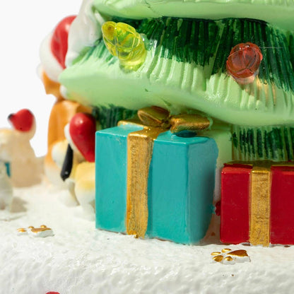 My Christmas Wish Is A Forever Home For Every Dog- Hand Crafted Light Up Resin Christmas Tree -Faire