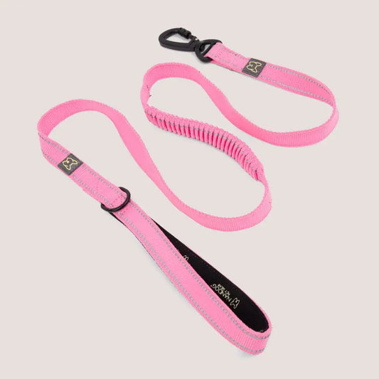 NANDOG Anti-Push Sport Dog Leash With Neoprene Handle - PINK