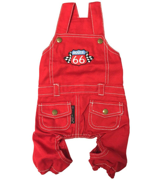 Route 66 Jumpsuit Red – Must-Have Pet Outfit