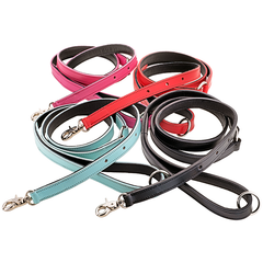 Premium Genuine Leather Dog Leash - Durable, Stylish, Adjustable for Charms