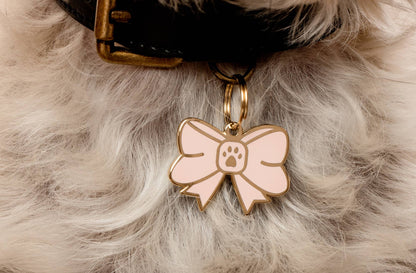 Bow Pet ID Tag - Free Engraving
