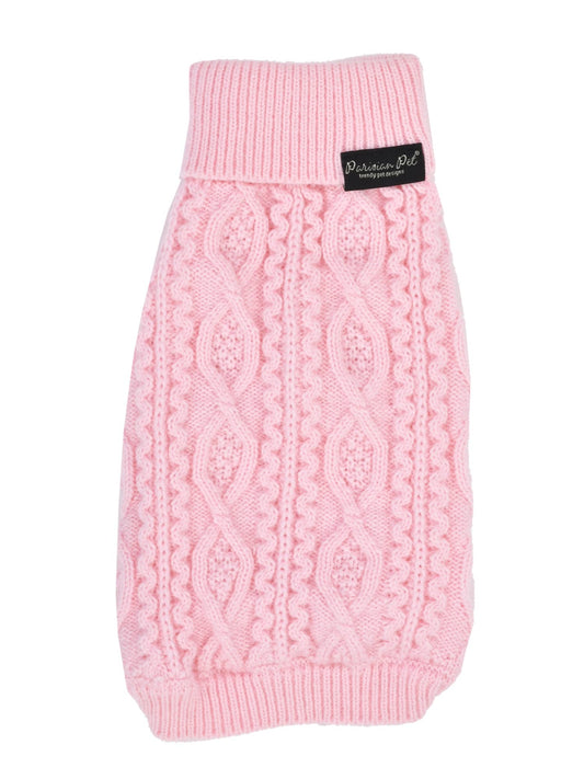 Cable Knit Sweater Blush Pink – Warm, Soft & Fashionable