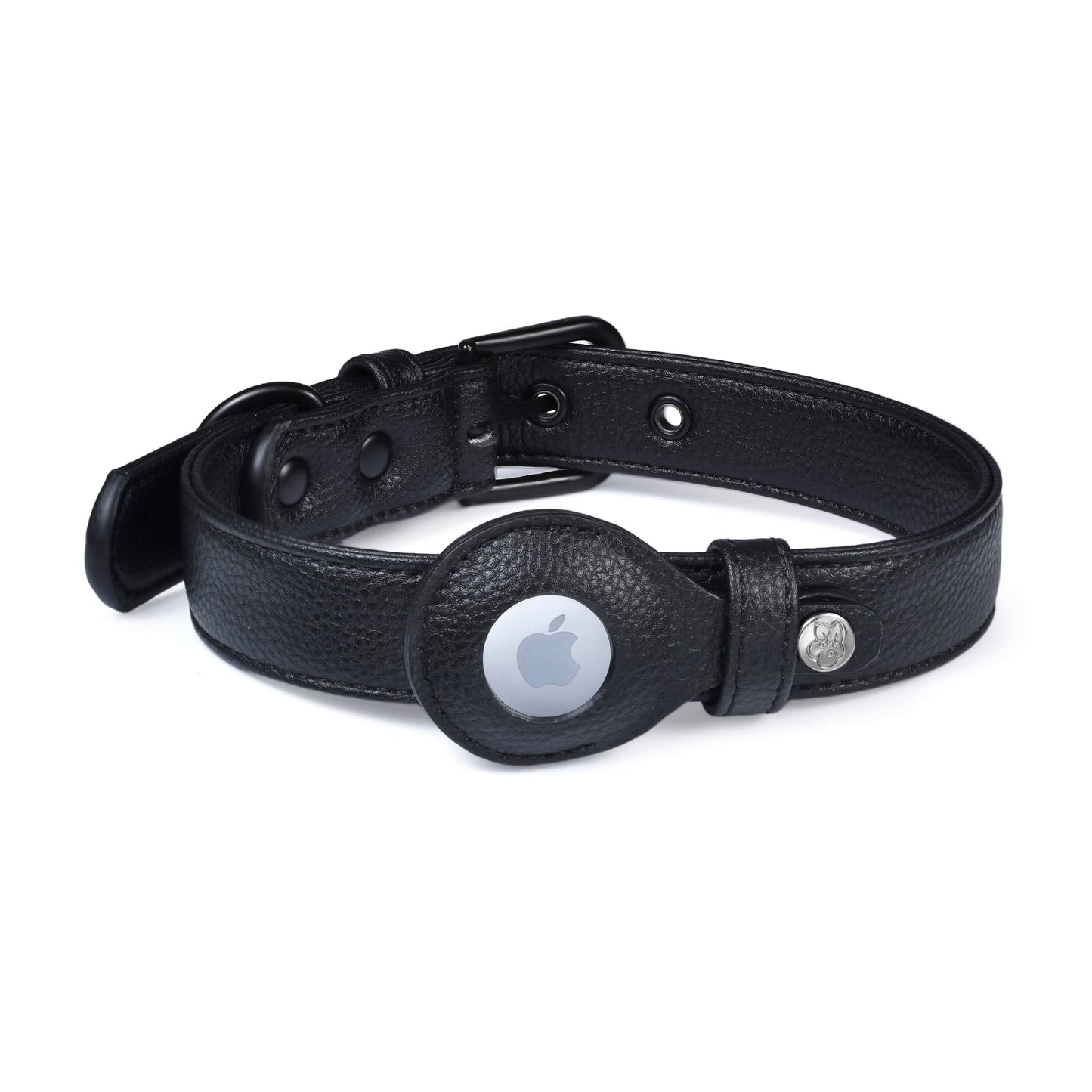 Silver-Powered Freshness Microfiber Vegan Leather AirTag Dog Collar