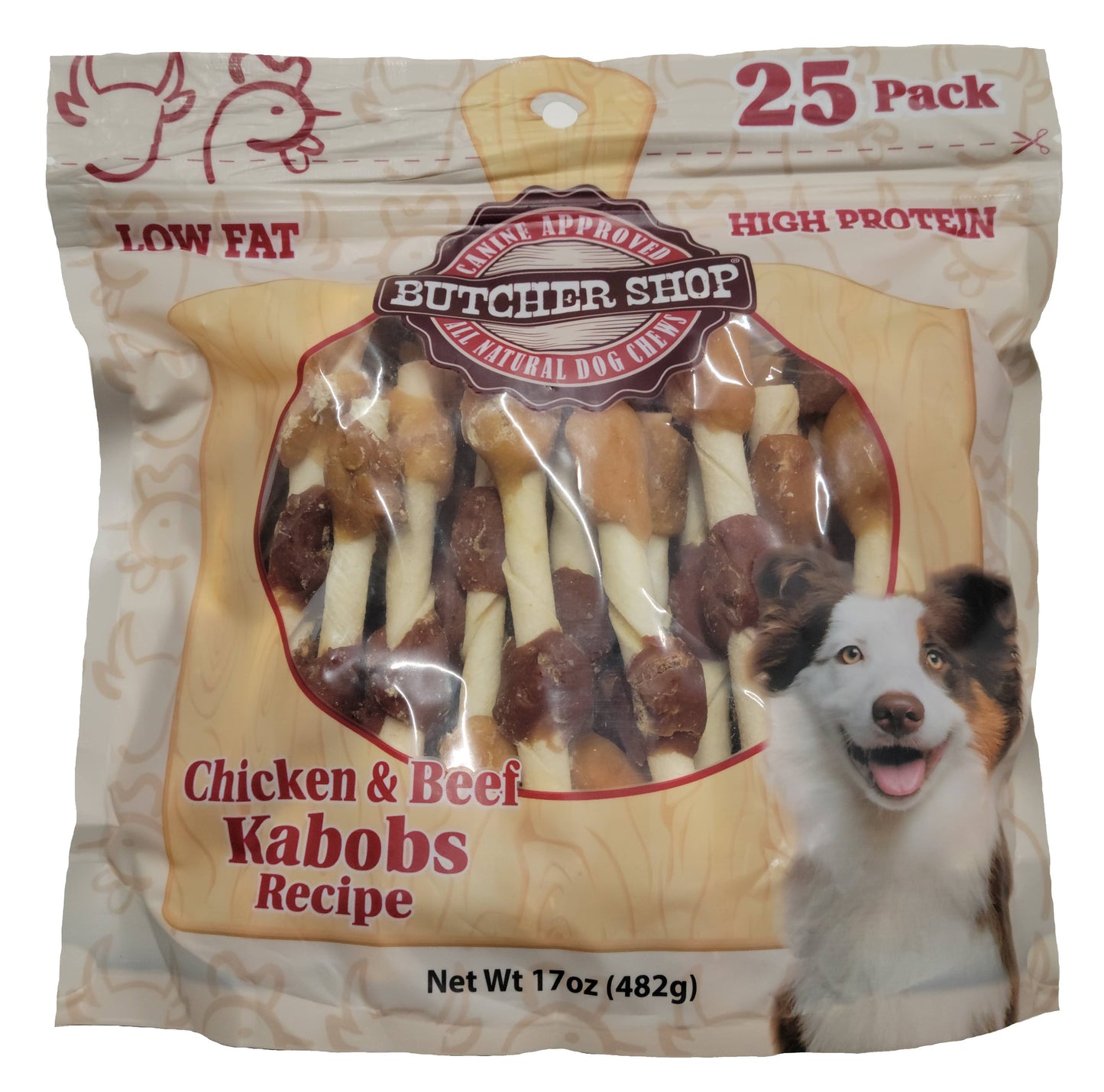 Butcher Shop Chicken & Beef Kabobs, 25-Pk