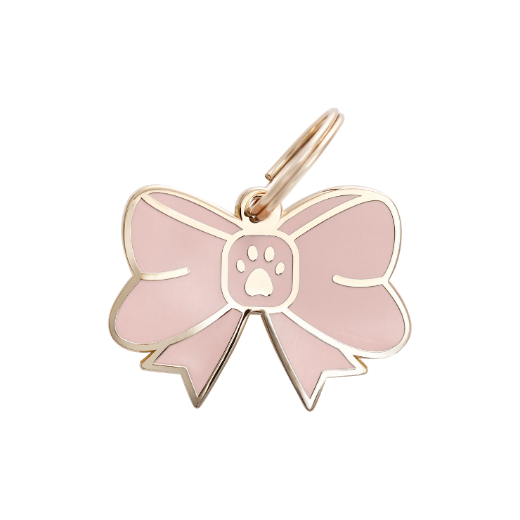 Bow Pet ID Tag - Free Engraving