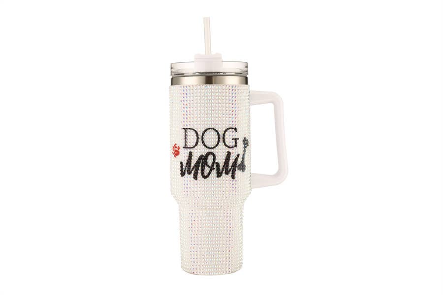 Bling  Dog Mom Tumbler Cup