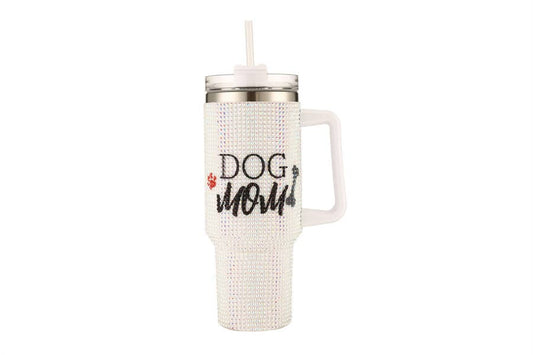 Bling  Dog Mom Tumbler Cup
