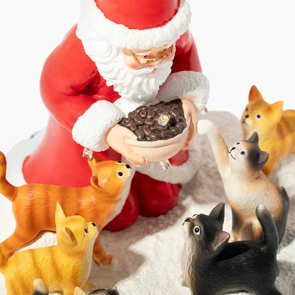 Santa’s Light Of Hope- A Cat’s Christmas Wish Inspirational Collectible Figurine- Helps Feed Shelter Cats in Need -Faire