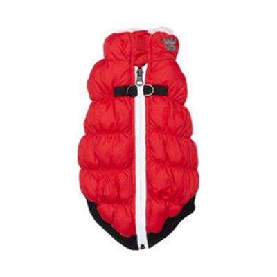 Warm Water-Repellent Dog Puffer Vest - Sherpa Lined, Easy Step-In Fit